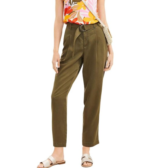 LOFT Emory Taper Pants in Olive Green Size XS - Picture 1 of 5